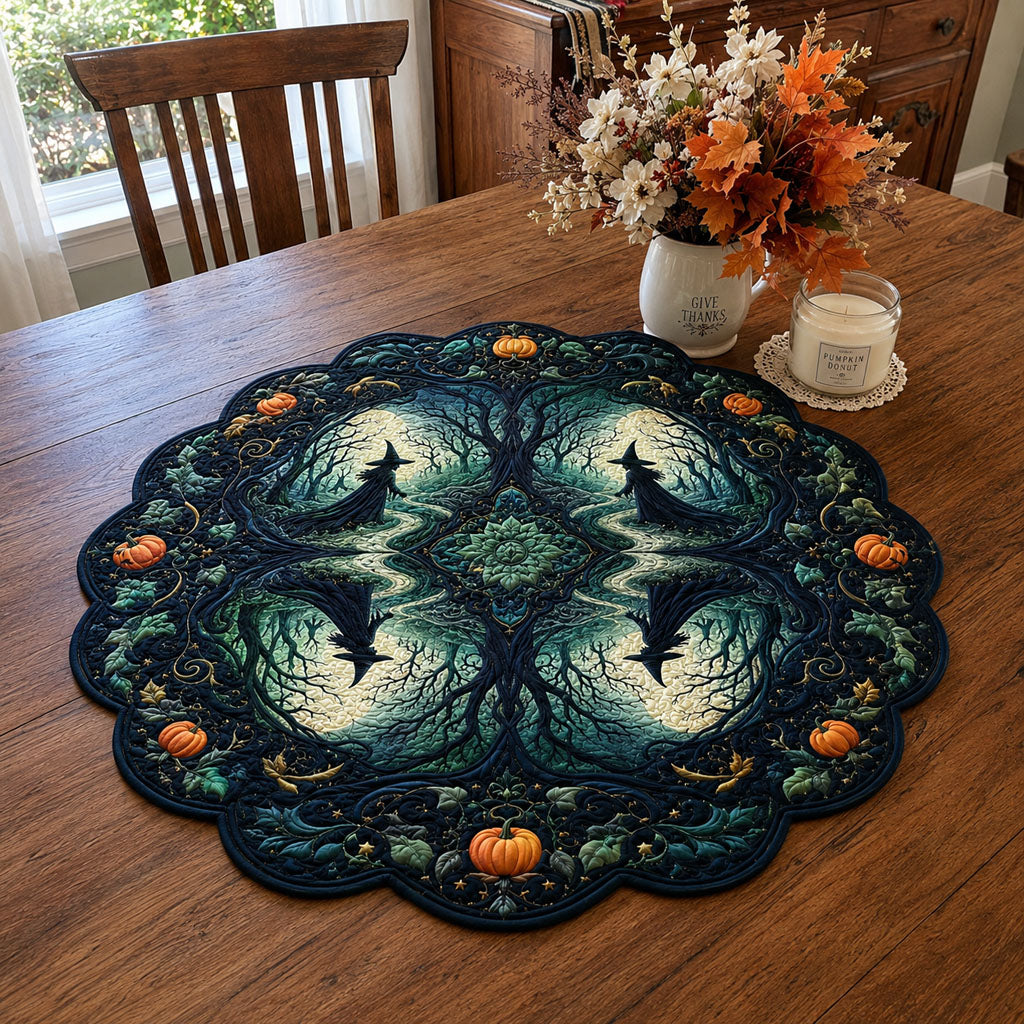Haunted Forest Whisper Custom Shape Quilted Table Topper SN0PT543