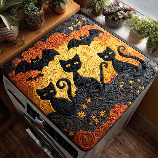 Haunted Halloween Quilted Washer and Dryer Cover NCU0NTD041