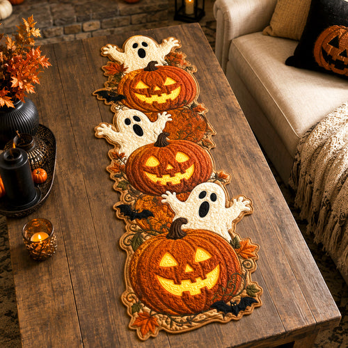 Haunted Harvest Custom Shape Quilted Table Runner SN0TV005