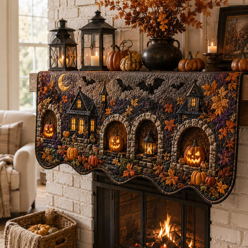 Haunted Harvest Manor Quilted Mantle Scarf SN0DV280