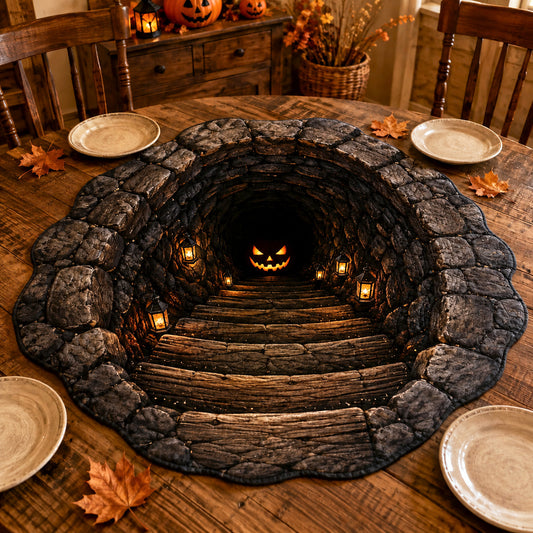 Haunted Hearth Custom Shape Quilted Table Topper SN0TV226