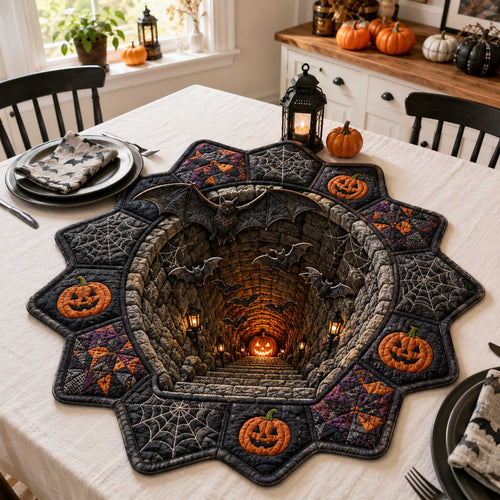 Haunted Manor Custom Shape Quilted Table Topper SN0TD305