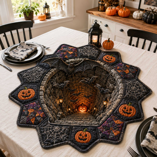 Haunted Manor Custom Shape Quilted Table Topper SN0TD305
