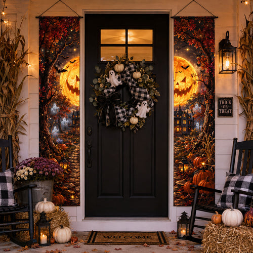 Haunted Moonrise Welcome Door Banner SN0PT310