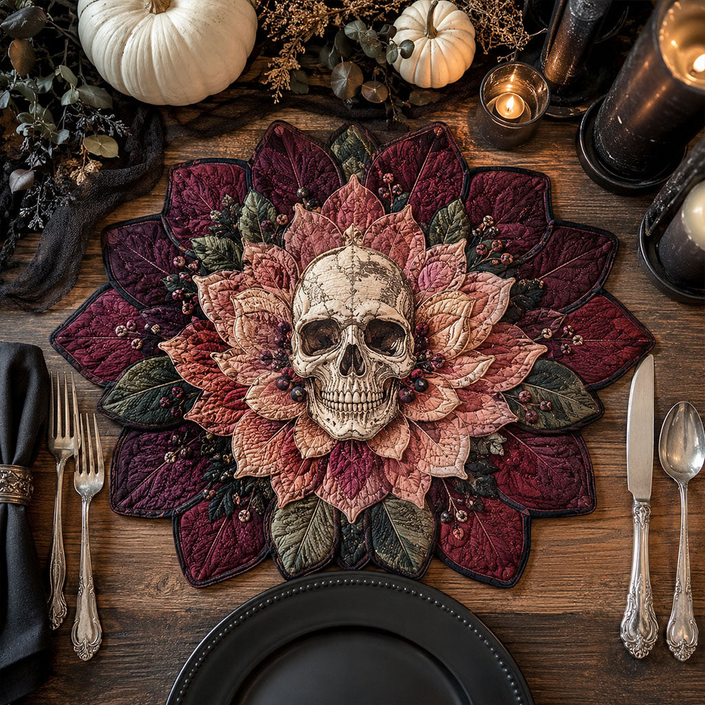 Haunted Petals Custom Shape Quilted Placemat SN0PT338