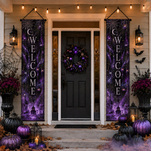 Haunted Porch Magic Welcome Door Banner SN0PT263