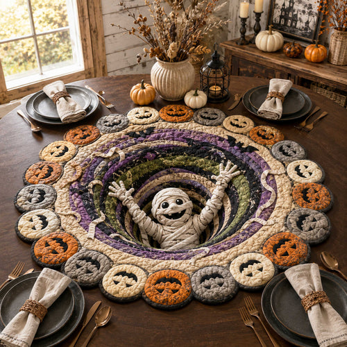 Haunted Portal Custom Shape Quilted Table Topper SN0TD295