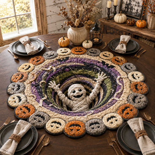 Haunted Portal Custom Shape Quilted Table Topper SN0TD295