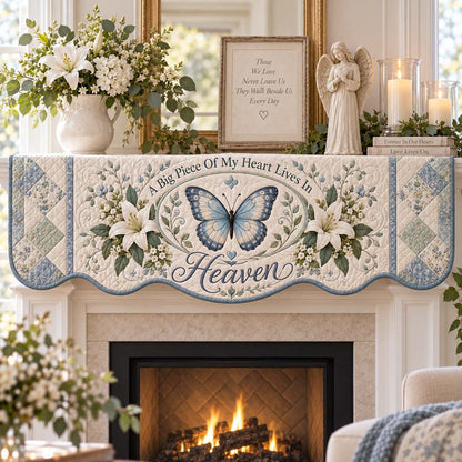 Haven Butterfly Quilted Mantel Scarf SN0HH0598