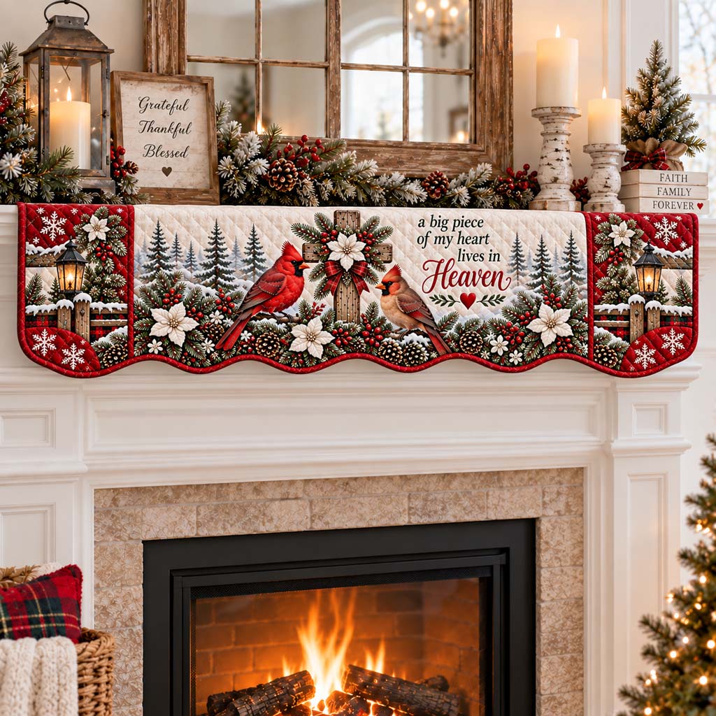 Haven Cardinal Quilted Mantel Scarf SN0HH0606