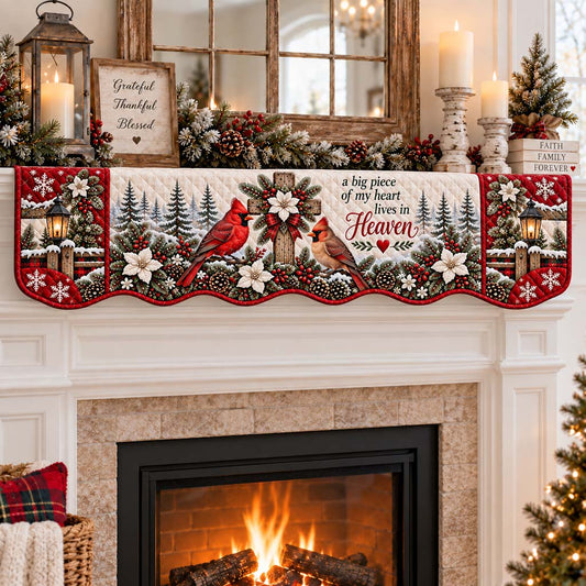 Haven Cardinal Quilted Mantel Scarf SN0HH0606
