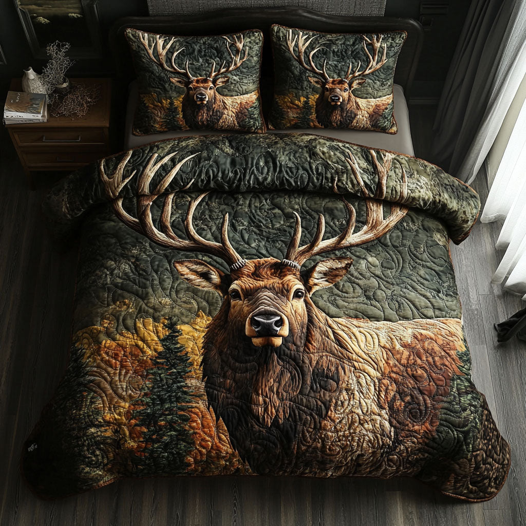 Haven of the Herd 3-Piece Quilted Bedding Set NCU0DV2651