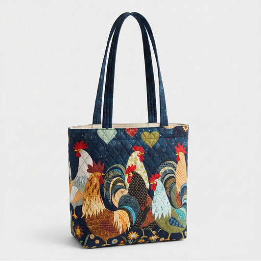 Heart of the Coop Quilted Zipper Tote Bag SN0PT023