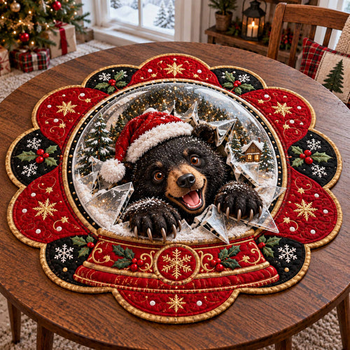 Hearth Bear Custom Shape Quilted Table Topper SN0TD1027
