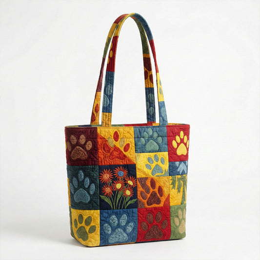 Heartprint Meadow Quilted Zipper Tote Bag SN0PT004
