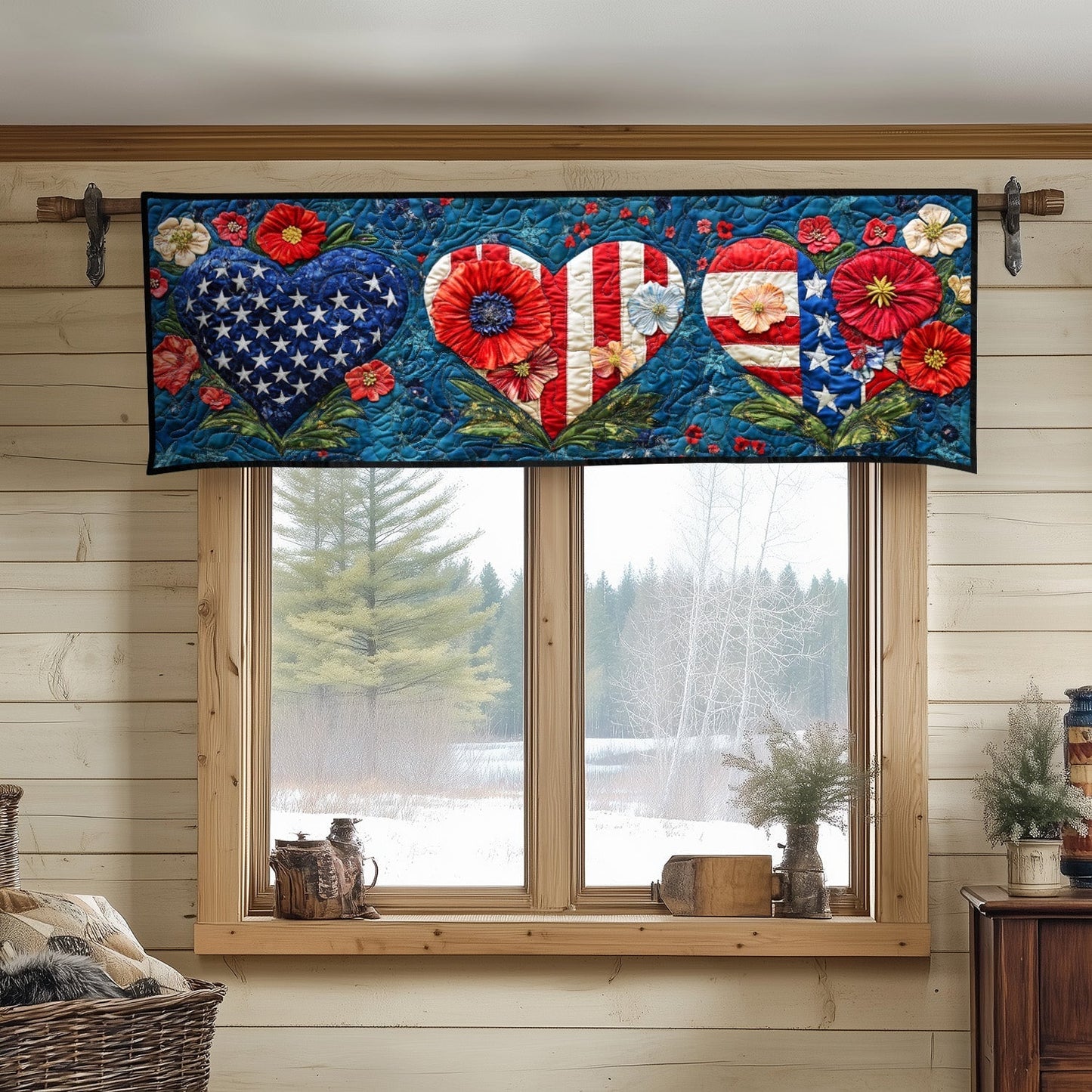 Hearts of Liberty Quilted Valance NCU0NT8192
