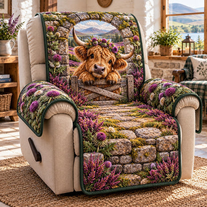 Heather Stone Gate Quilted Sofa Cover SN0TD1339