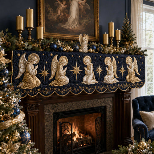Heavenly Angels Quilted Mantel Scarf SN0TD352