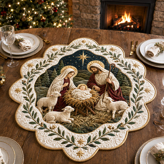 Heavenly Blessing Custom Shape Quilted Table Topper SN0TV134