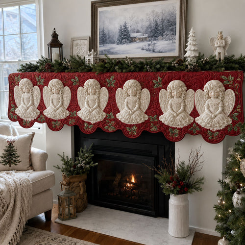 Heavenly Christmas Angels Quilted Mantle Scarf SN0PT649