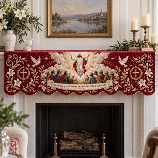 Heavenly Grace Quilted Mantel Scarf SN0HH0839