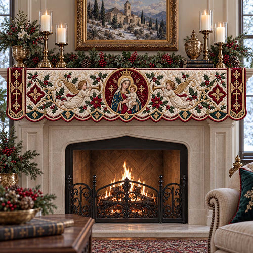 Heavenly Madonna Quilted Mantel Scarf SN0HH0920