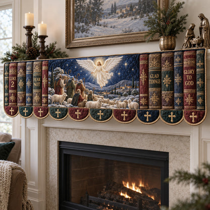Heavenly Nativity Quilted Mantel Scarf SN0TV573