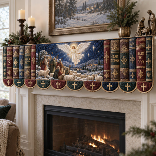 Heavenly Nativity Quilted Mantel Scarf SN0TV573