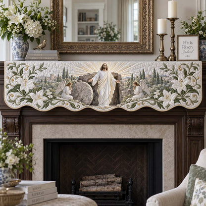 Heavenly Resurrection Quilted Mantel Scarf SN0HH0832