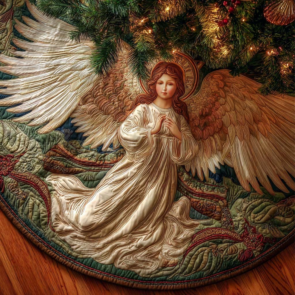Heavenly Whisper Quilted Tree Skirt NCU0NXD944