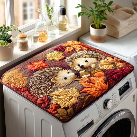 Hedgehog Hideaway Quilted Washer and Dryer Cover NCU0NTD060