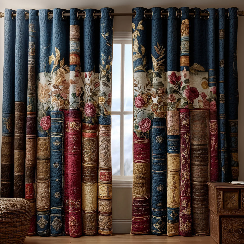Heirloom Bookcase Charm Quilted Curtains NCU0TP0165