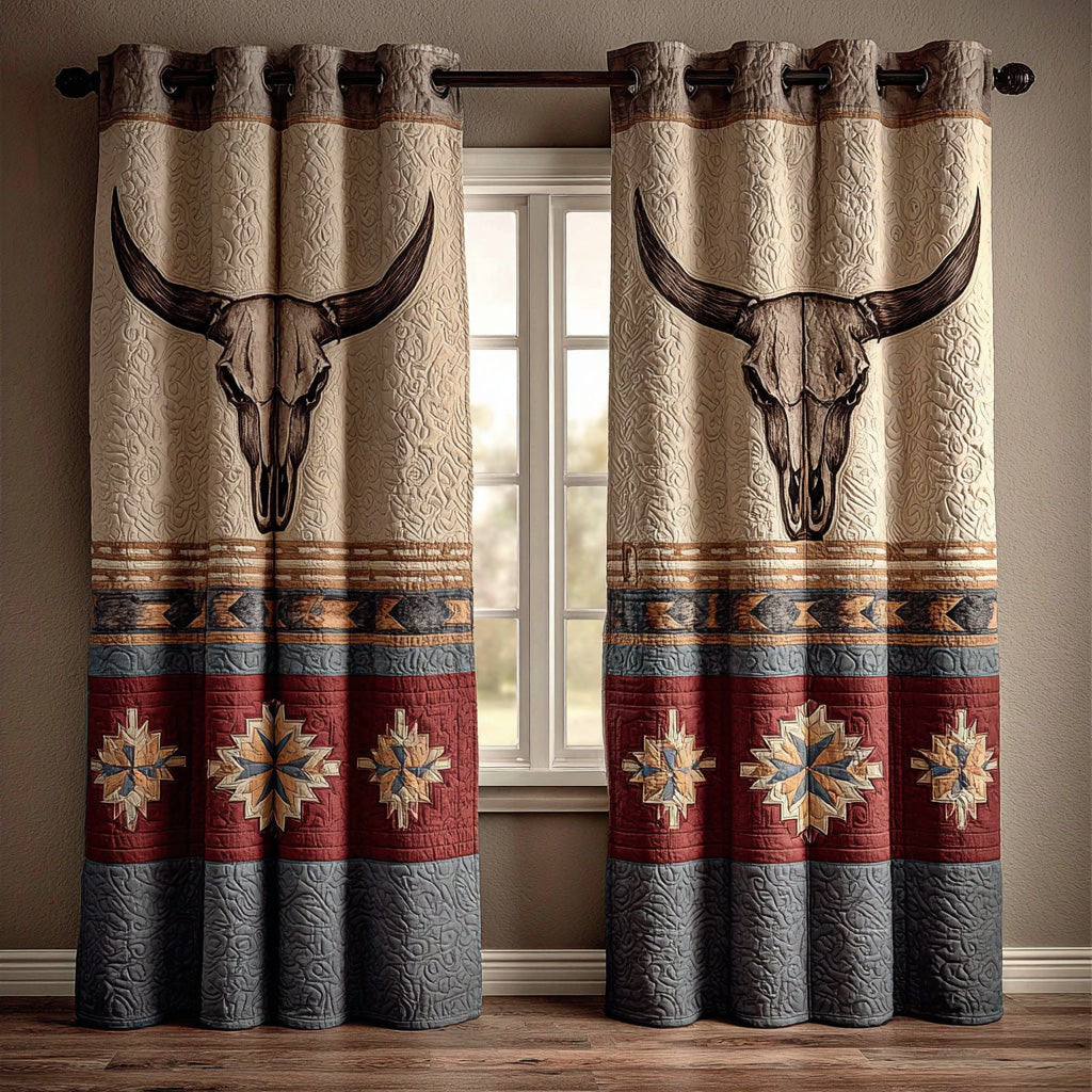 Heritage Band Longhorn Quilted Curtains NCU0DH870