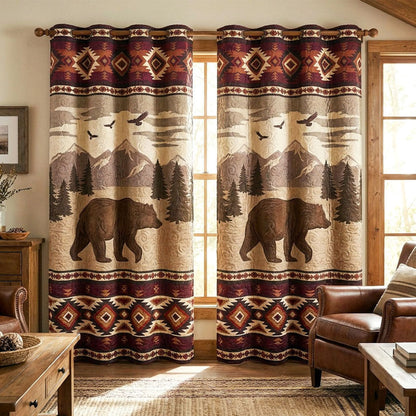 Heritage Bear Spirit Quilted Curtains NCU0TVN006