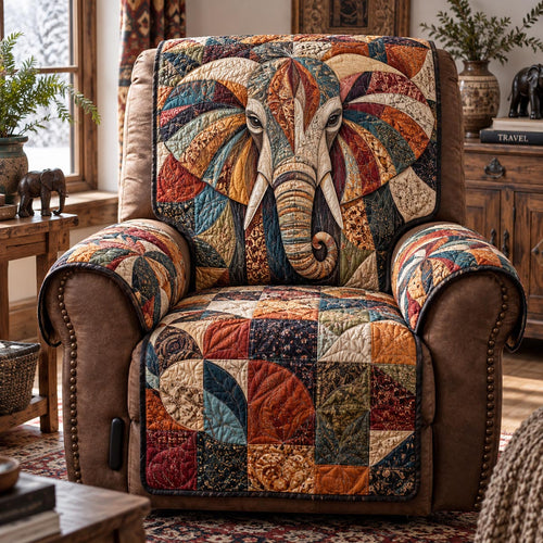 Heritage Elephant Mosaic Quilted Sofa Cover SN0DV1008