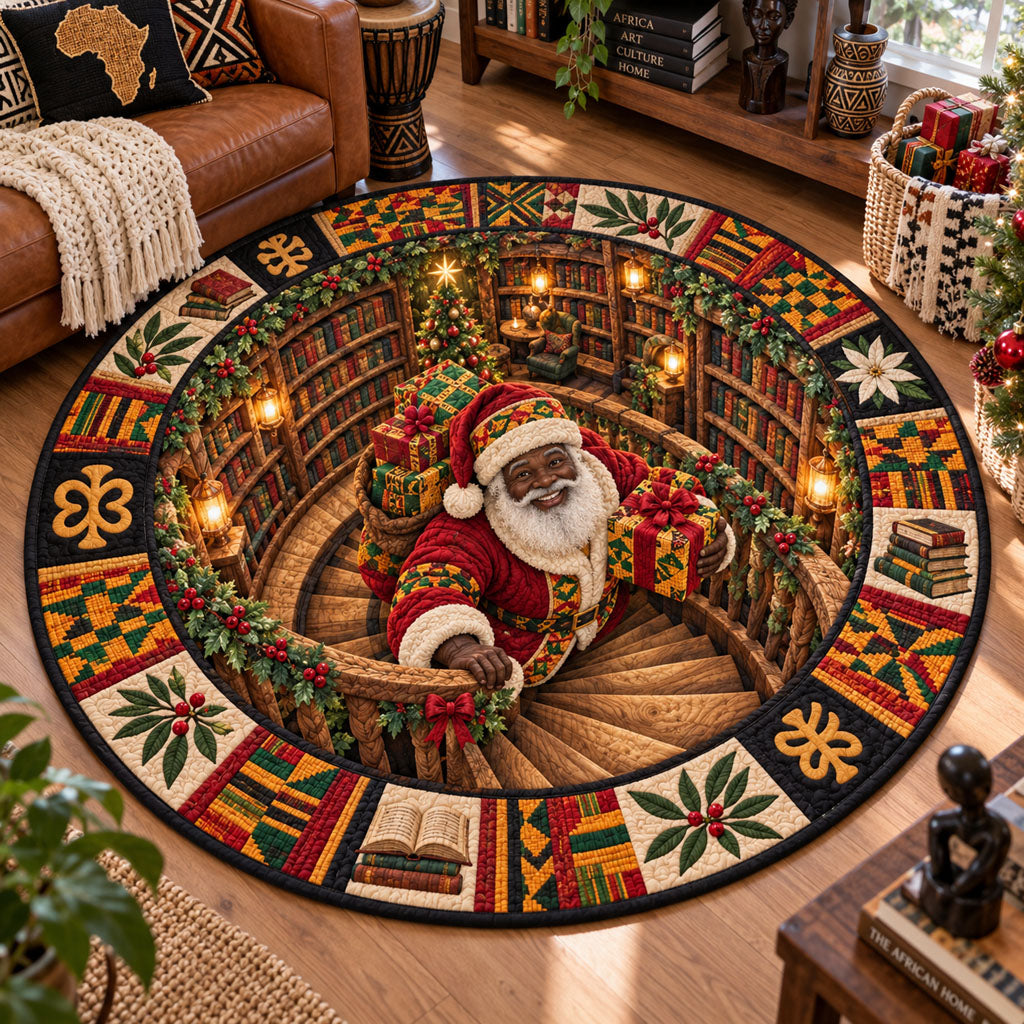 Heritage Holiday Stairway Quilted Round Mat SN0PT1168