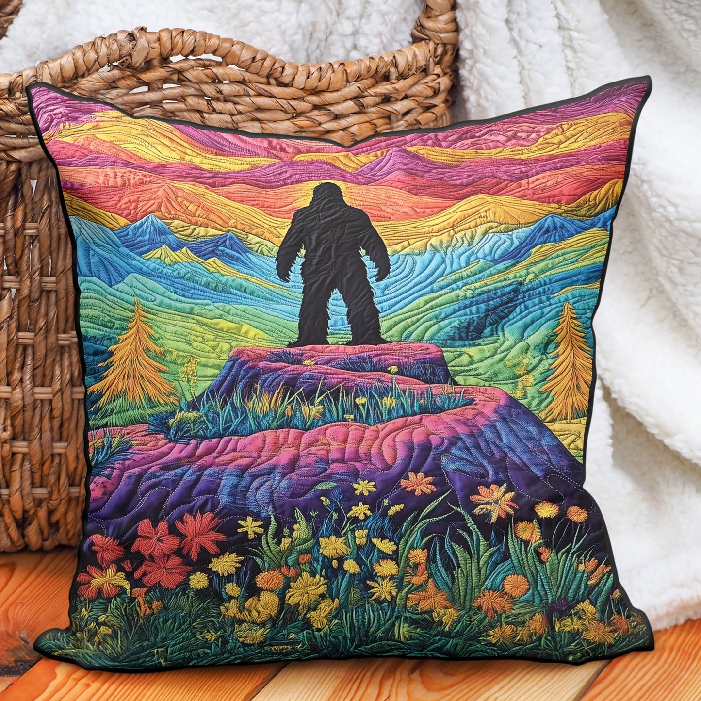 Hidden Bigfoot Quilted Pillow Case NCU0DK4182