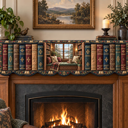 Hidden Bookshop Quilted Mantel Scarf SN0TV592