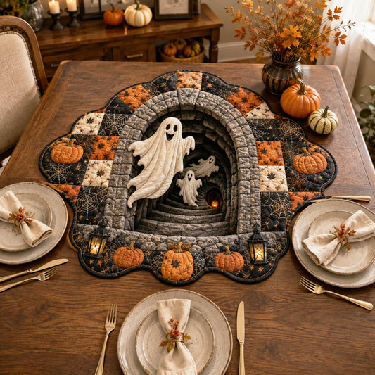 Hidden Creatures Custom Shape Quilted Table Topper SN0TD340