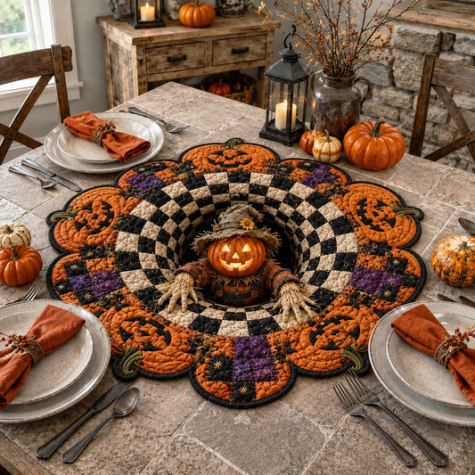 Hidden Horror Custom Shape Quilted Table Topper SN0TD326