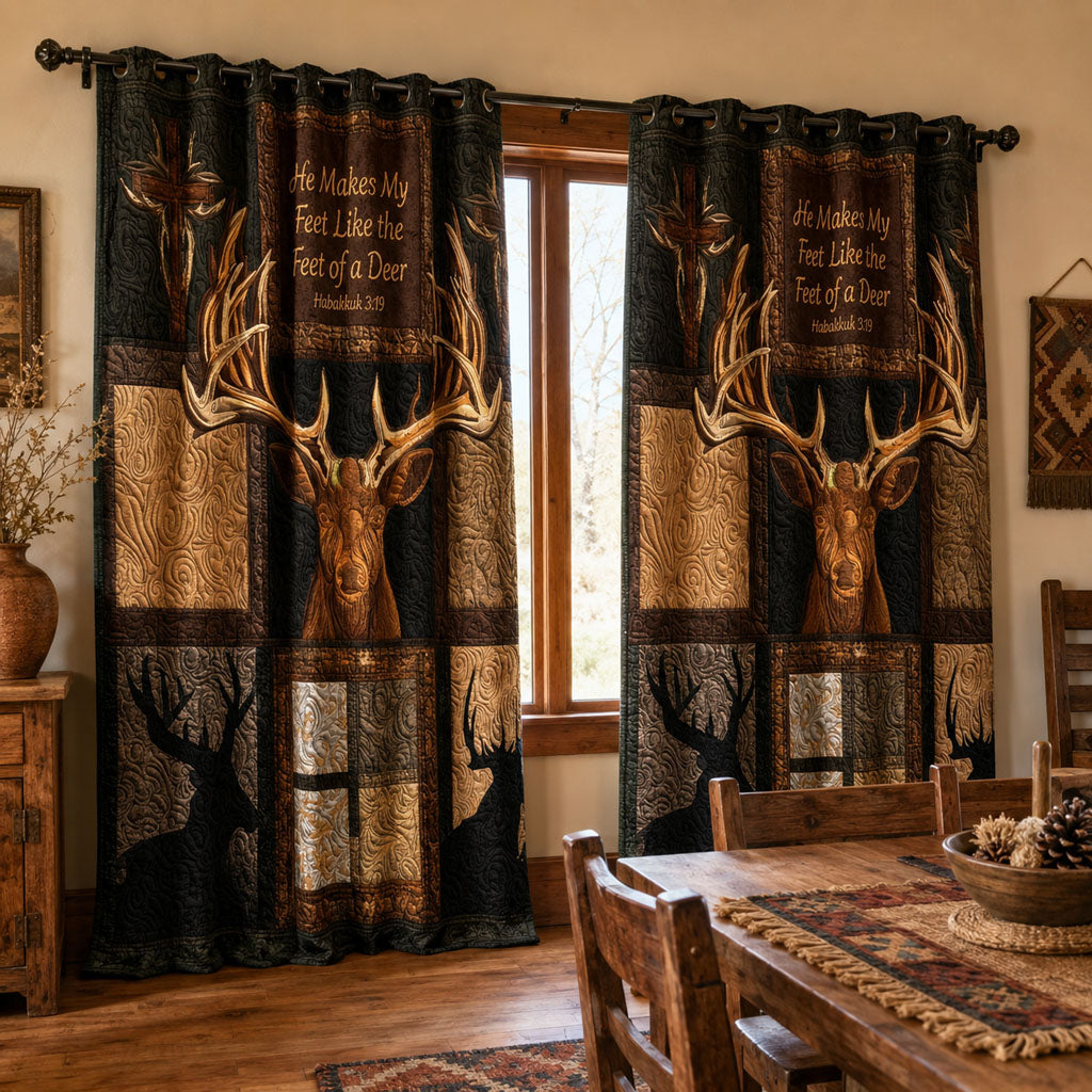 High Places Whitetail Quilted Curtains SN0PT106