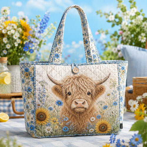 Highland Calf Breeze Quilted Classic Tote Bag SN0HH0009