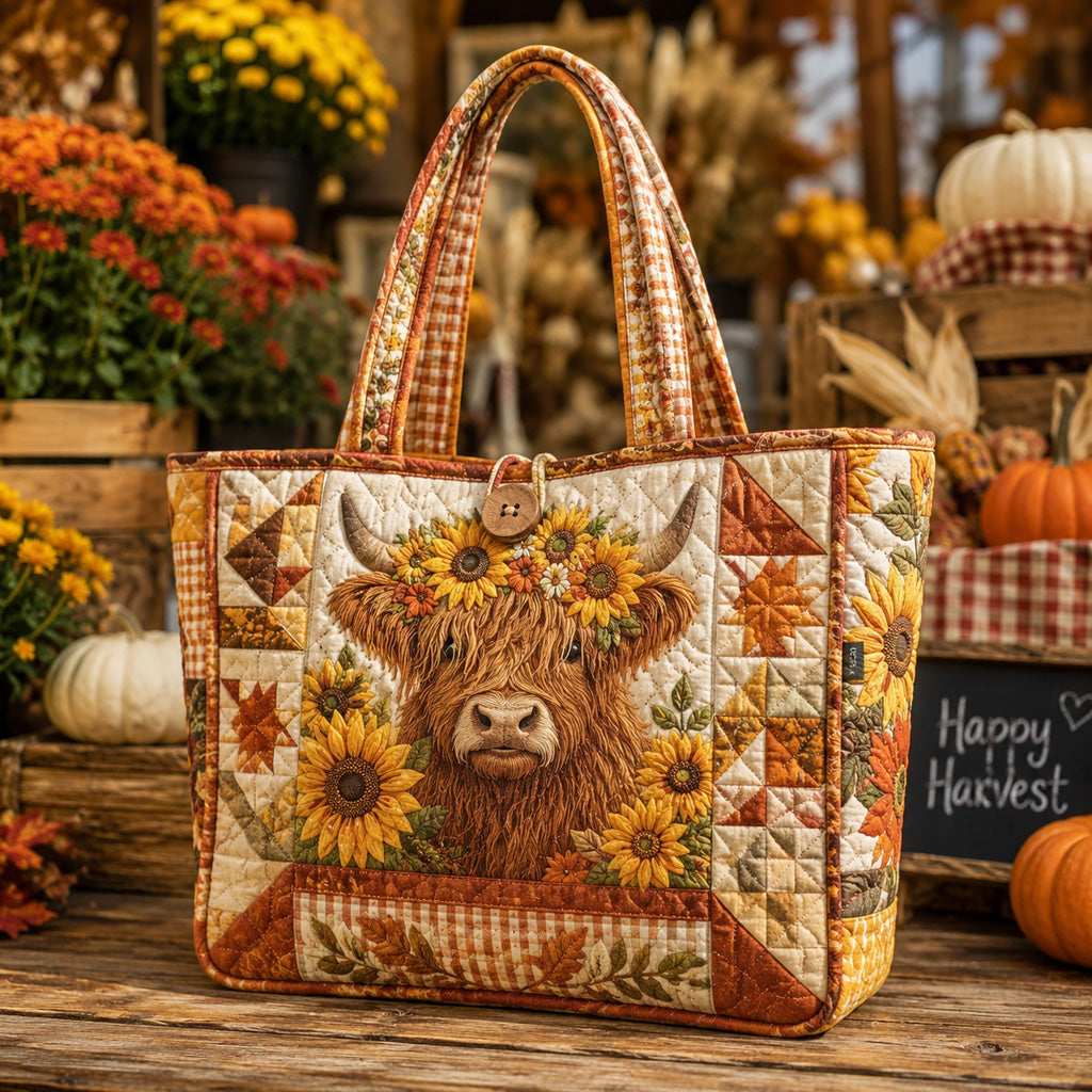 Highland Calf Harvest Quilted Classic Tote Bag SN0HH0012