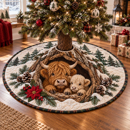 Highland Charm Christmas Quilted Tree Skirt SN0TD640