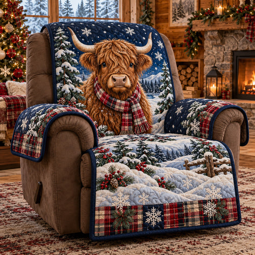 Highland Christmas Quilted Sofa Cover SN0TV908