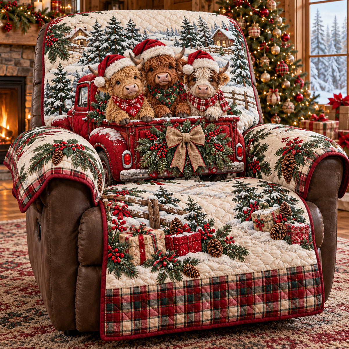 Highland Holiday Quilted Sofa Cover SN0TV912