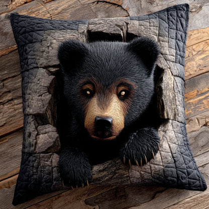 Holiday Bear Quilted Pillow Case NCU0XD1083