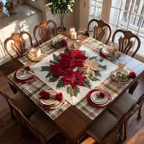 Holiday Bloom Quilted Table Topper NCU0DV912