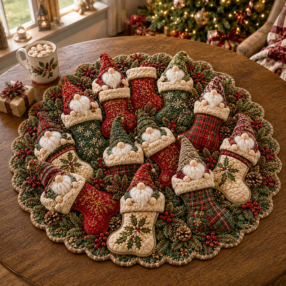 Holiday Cheer Custom Shape Quilted Table Topper SN0TD230