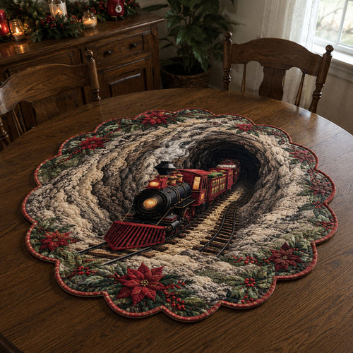 Holiday Express Custom Shape Quilted Table Topper SN0PT913